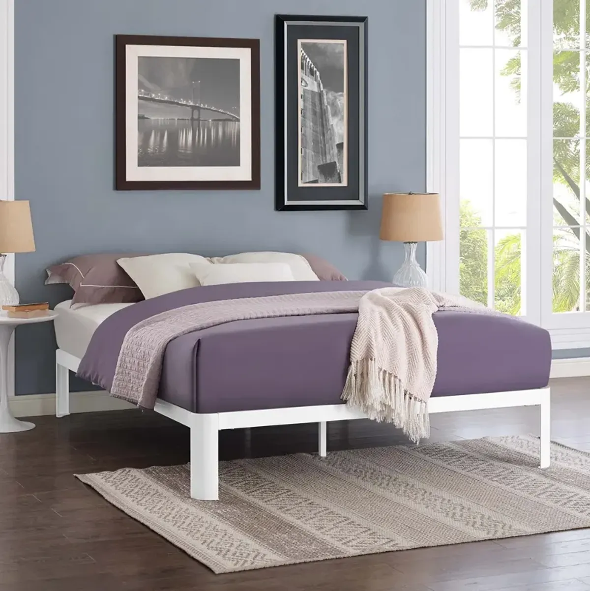 Corinne Full Bed Frame - White