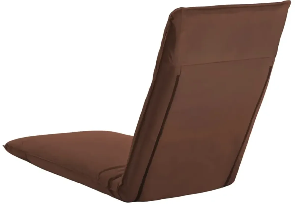 vidaXL Foldable Sunlounger Oxford Fabric Brown