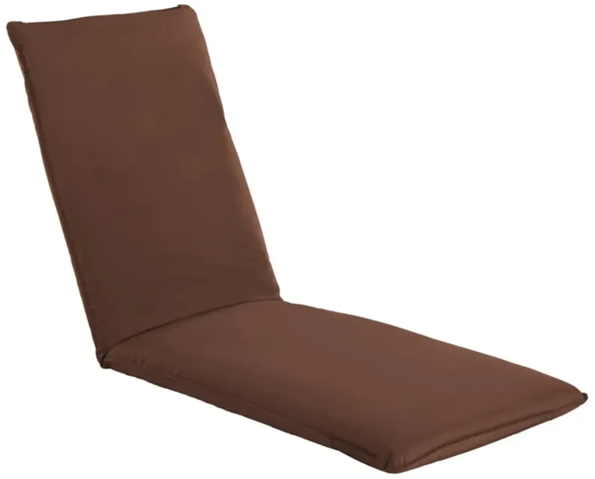 vidaXL Foldable Sunlounger Oxford Fabric Brown