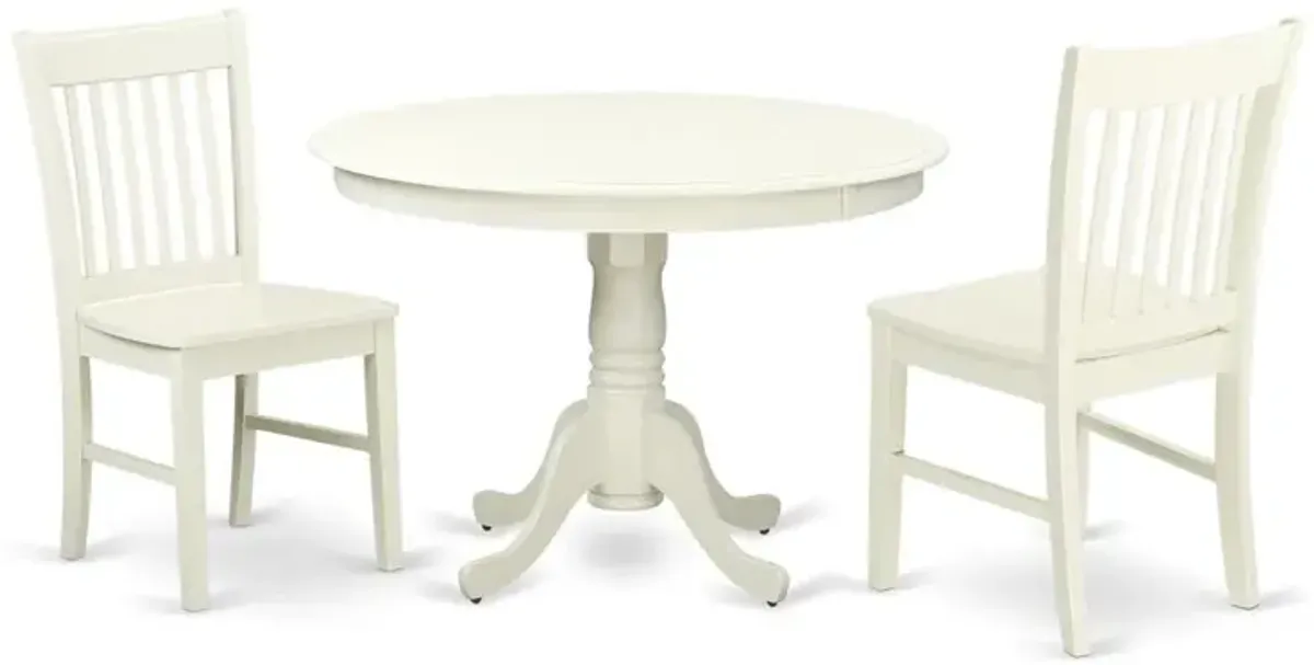 Dining Room Set Linen White, HLNO3-LWH-W