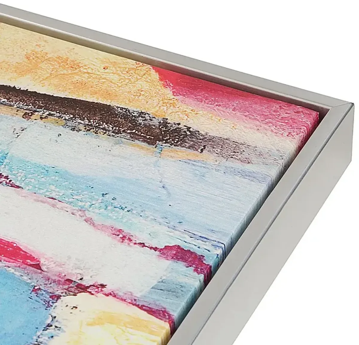 Carolina Living Rainy Forest Abstract Wall Art - Small - Multicolor - Silver Frame