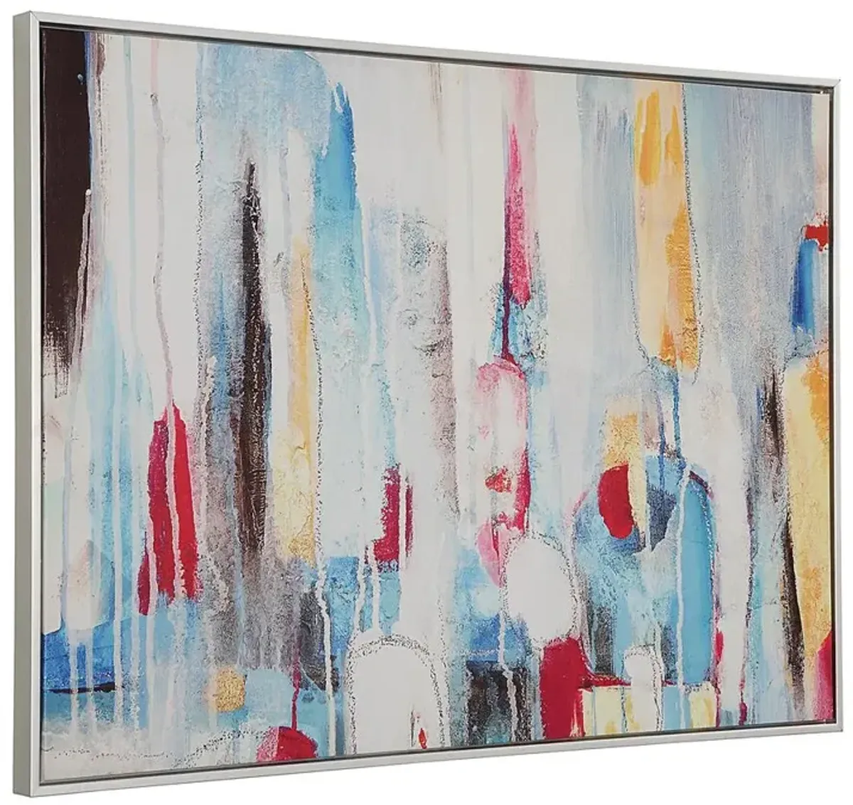 Carolina Living Rainy Forest Abstract Wall Art - Small - Multicolor - Silver Frame