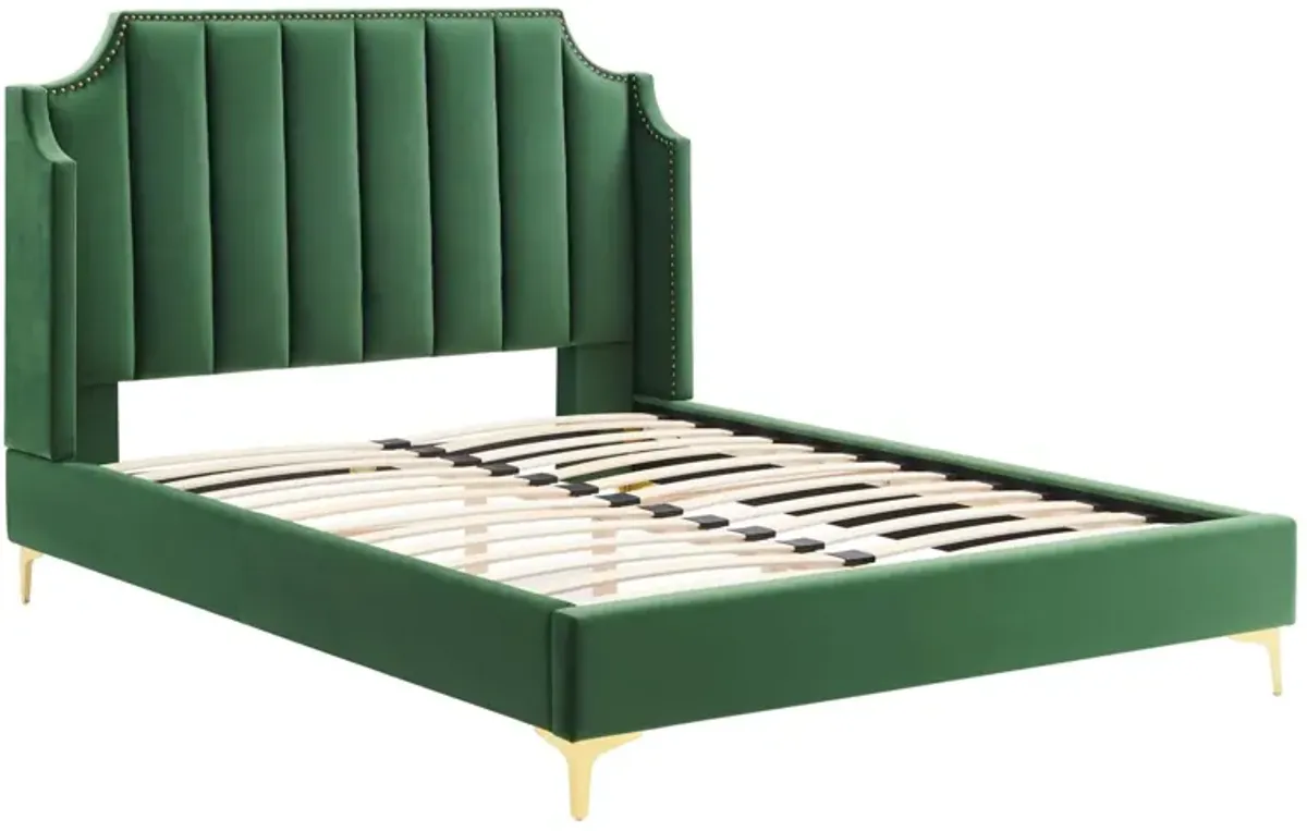 Modway - Daniella Performance Velvet Queen Platform Bed