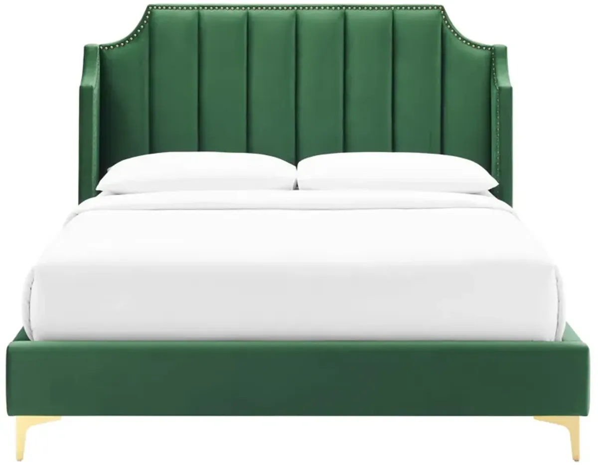 Modway - Daniella Performance Velvet Queen Platform Bed