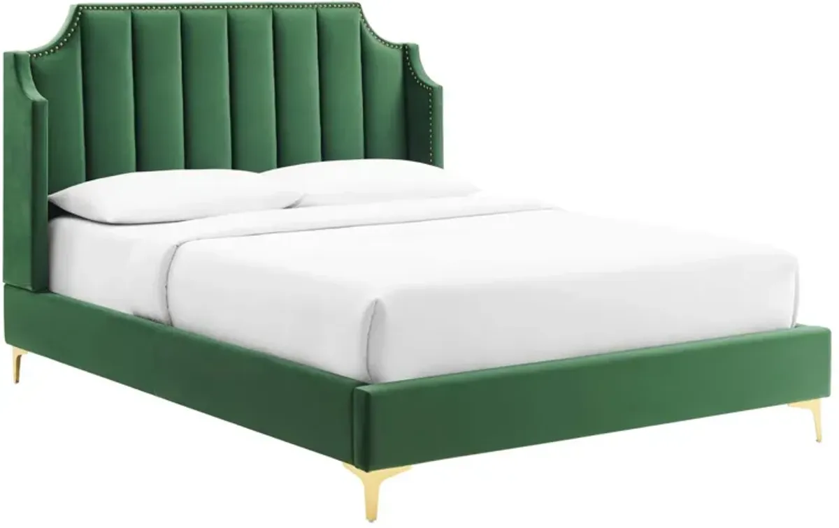 Modway - Daniella Performance Velvet Queen Platform Bed