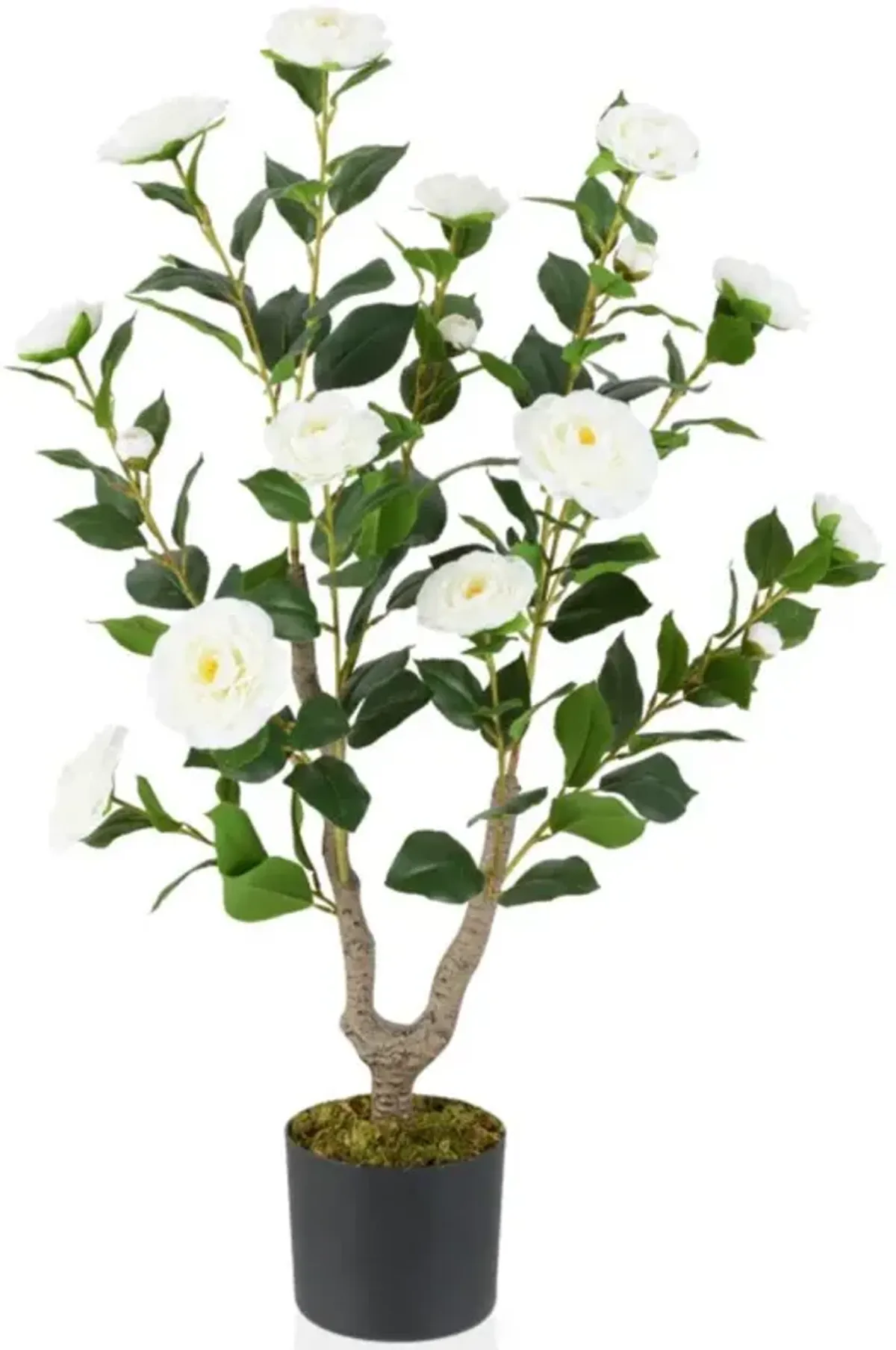 Hivvago Artificial Camellia Tree with Blooming Flower 1 Pack