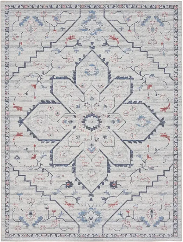 Machine Washable Series 1 SR110 Ivory/Blue 7'10" x 9'10" Rug