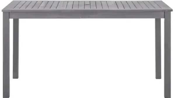 vidaXL Garden Table Gray Wash 55.1"x31.5"x29.1" Solid Acacia Wood