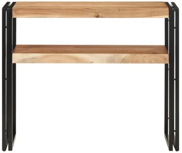 vidaXL Console Table 35.4"x11.8"x29.5" Solid Acacia Wood