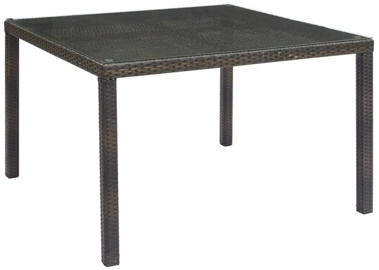 Modway - Conduit 47" Outdoor Patio Wicker Rattan Dining Table Brown