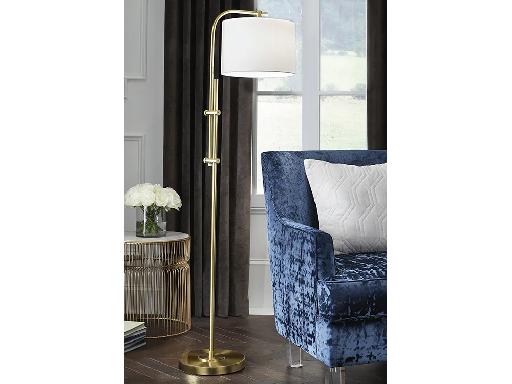 Baronvale Floor Lamp, Brass