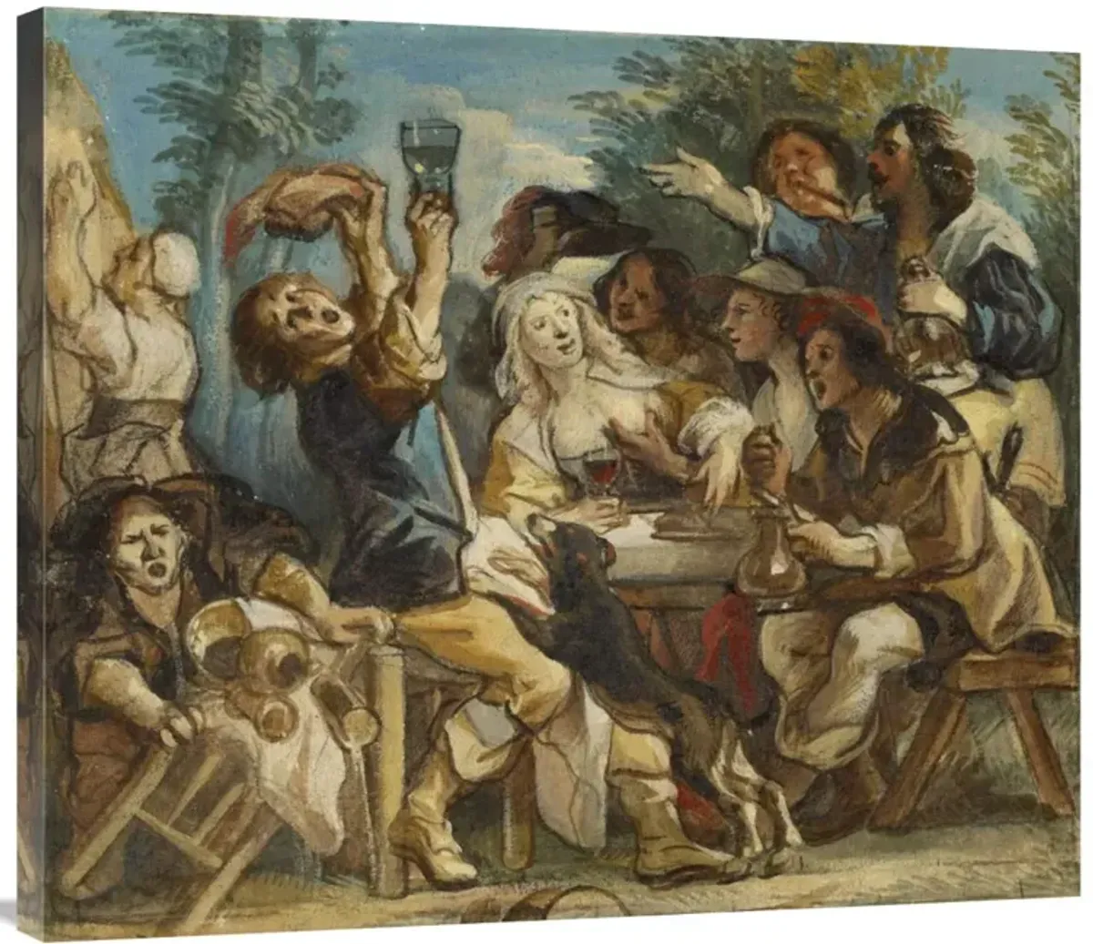 A Merry Company-Canvas Art-36x30.96