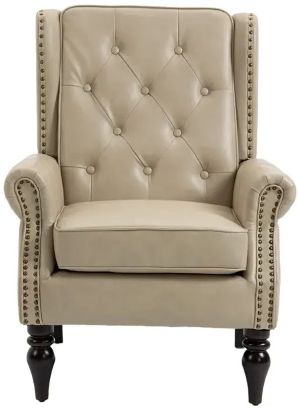 Streamdale Wood Frame Armchair, Modern Accent Chair Lounge Chair For Living Room