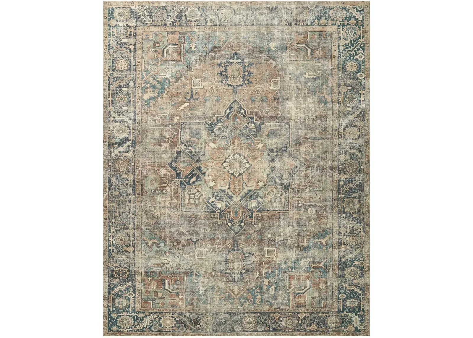 Margot MAT02 Terracotta/Lagoon 3'6" x 5'6" Rug