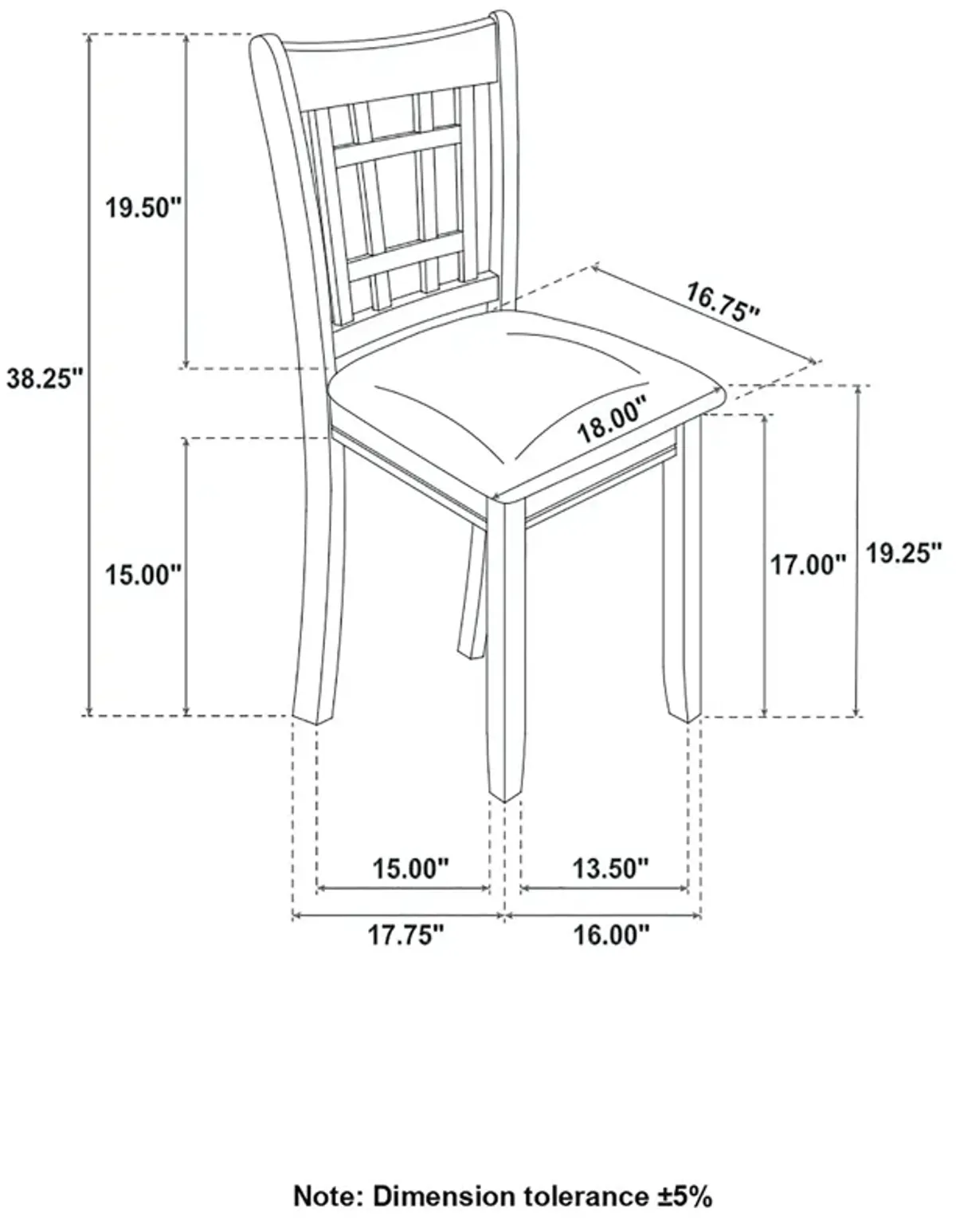 Lavon Padded Dining Side Chairs Medium Grey and Black (Set of 2)