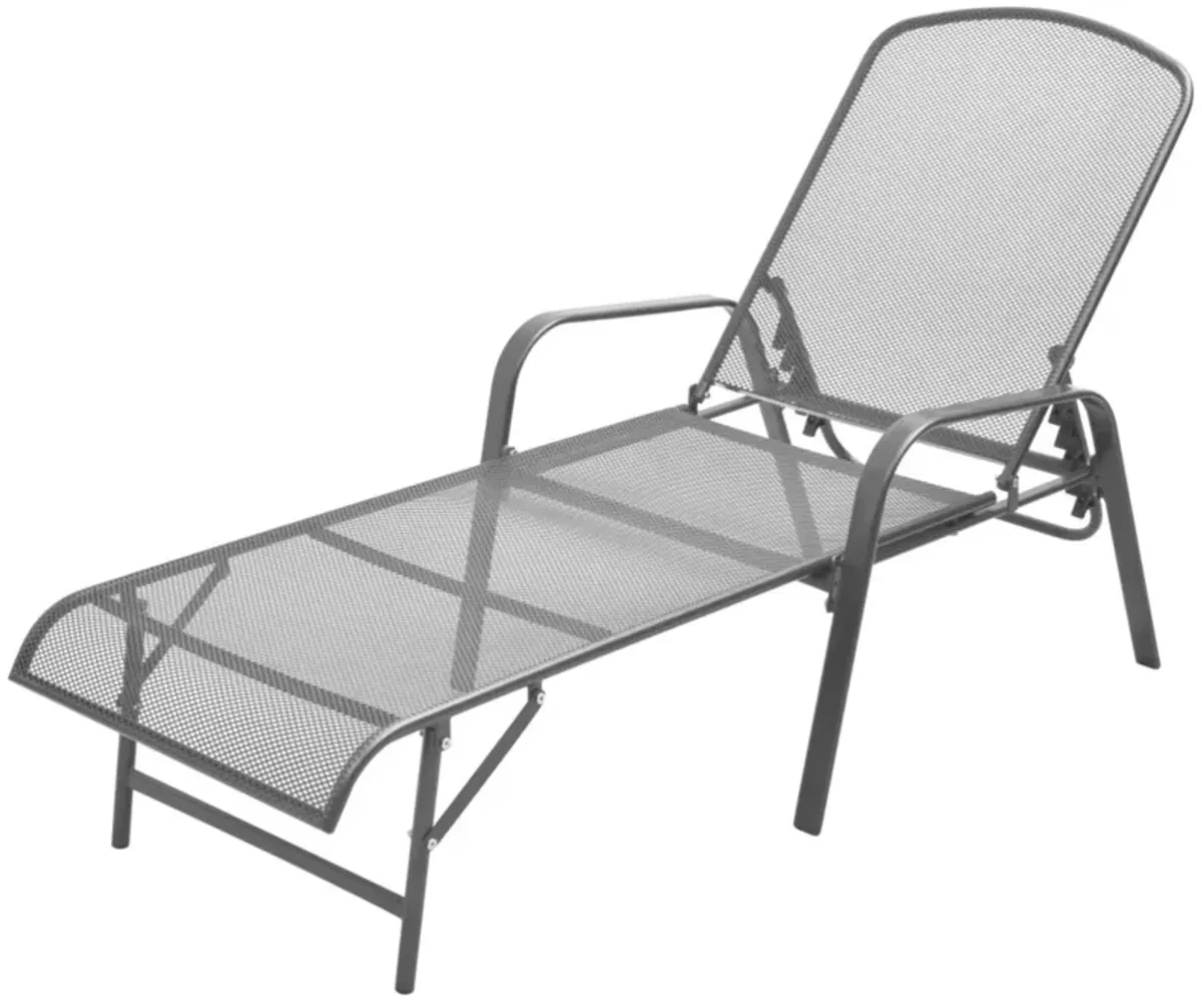 vidaXL Sun Lounger Steel Anthracite