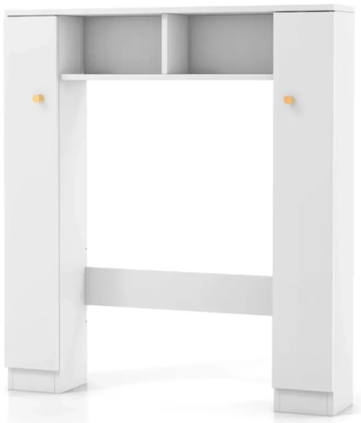 Hivvago Over The Toilet Storage Cabinet with 2 Open Compartments and 4 Adjustable Shelves