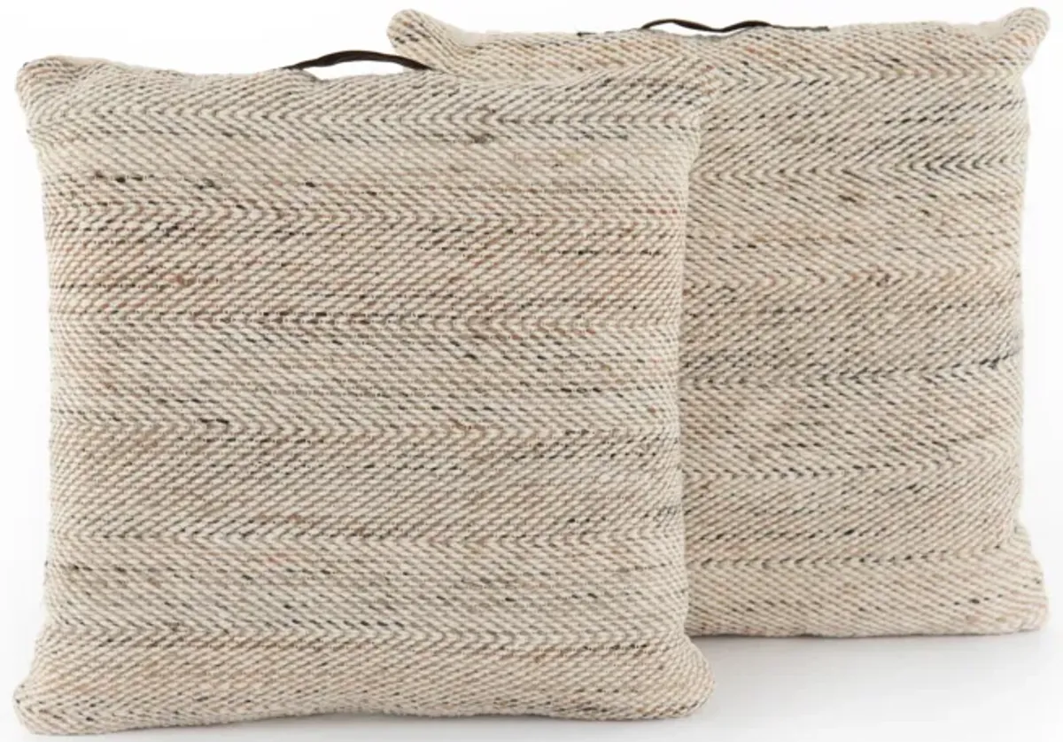 Neema Pouf Set Heathered Wool