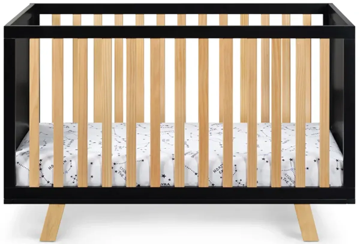 Suite Bebe Livia 3-in-1 Convertible Crib Black/Natural