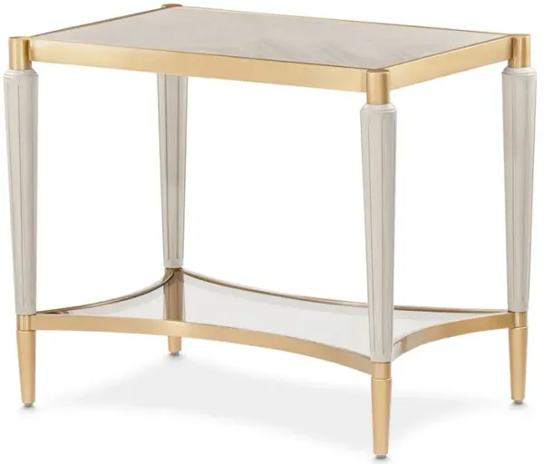 Michael Amini St. Charles End Table - Dove Gray