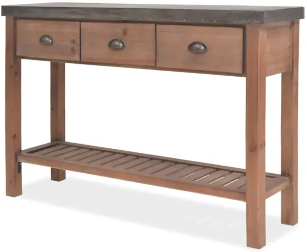 vidaXL Console Table Solid Fir Wood 48"x13.8"x31.5"