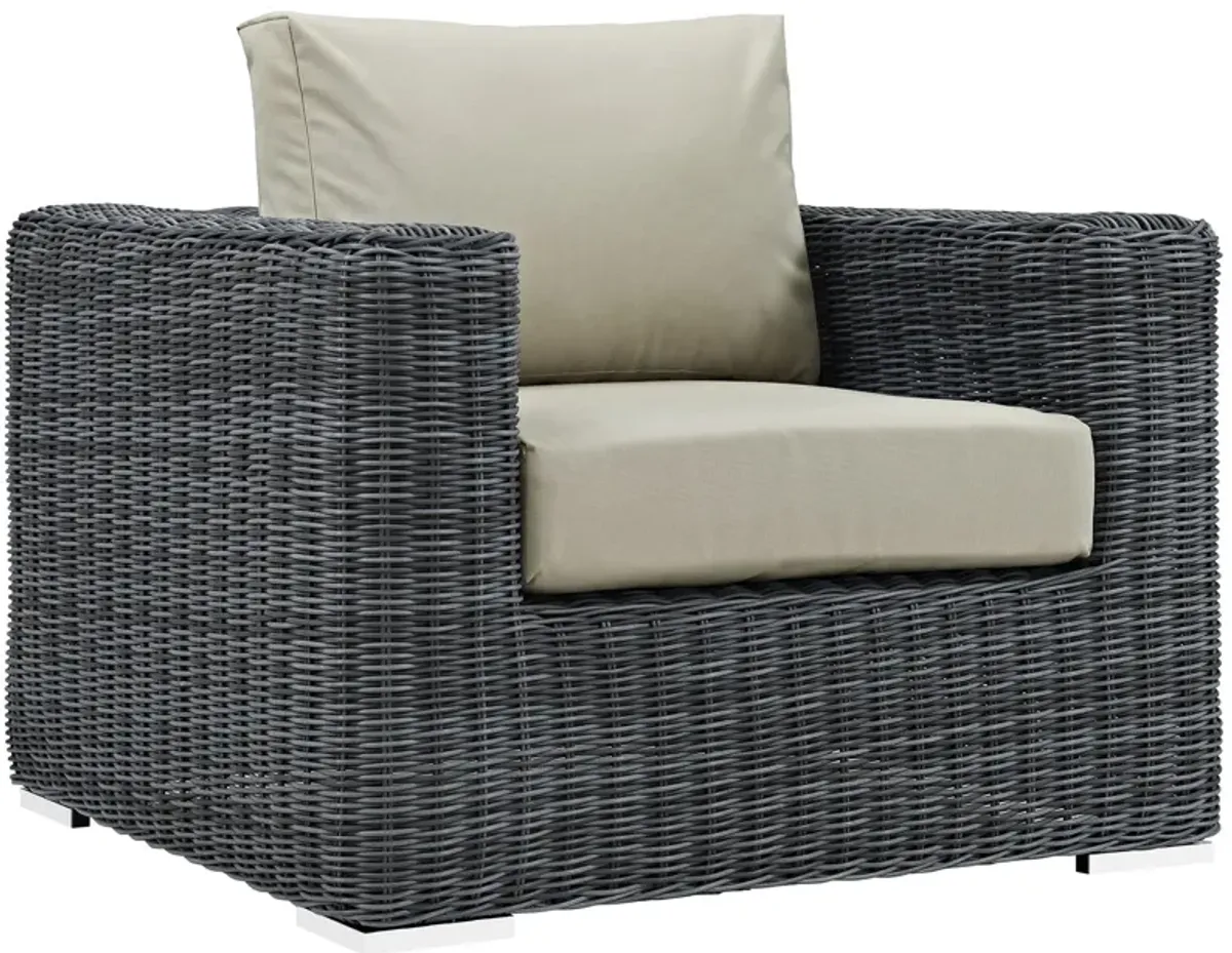 Summon 10 Piece Outdoor Patio Sunbrella Sectional Set - Canvas Antique Beige