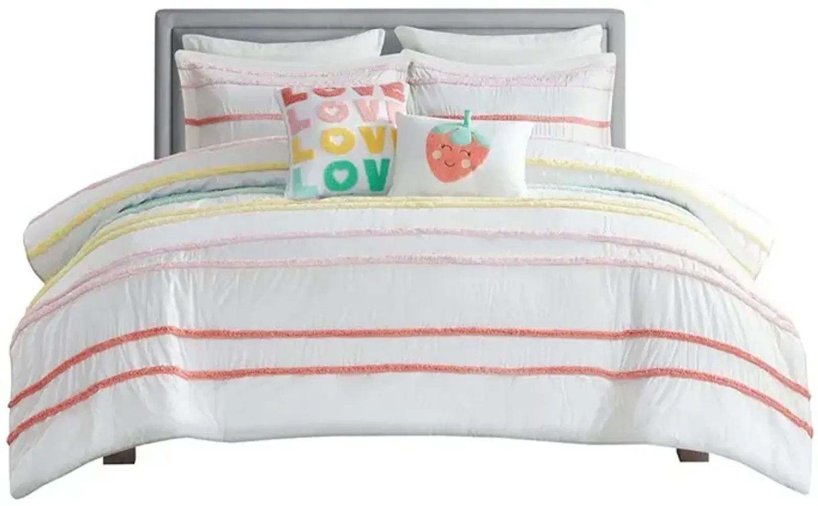 Gracie Mills Tanwen Chenille Trimmed Cotton Kids' Comforter Set