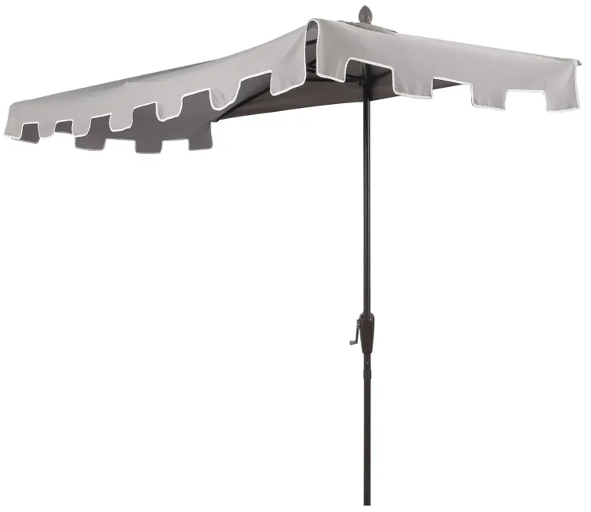 Sidney Classic MidCentury Rectangular Half Market Patio Umbrella with Crank, Wind Vent and UV Protection