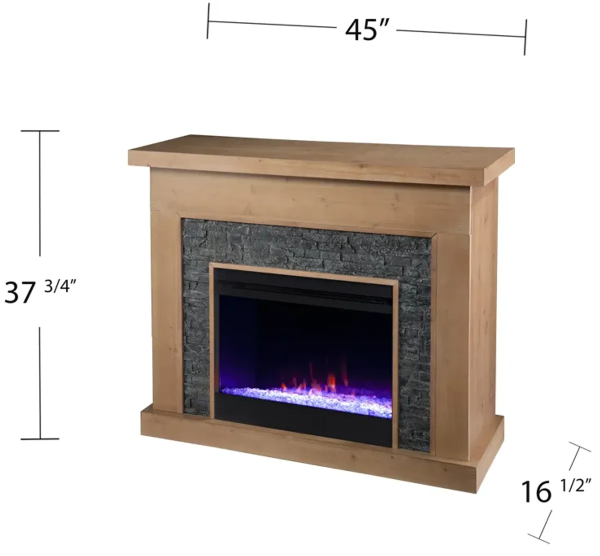 Barbe Elecetric Color Changing Fireplace