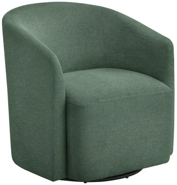 Amhurst Green Swivel Barrel Chair