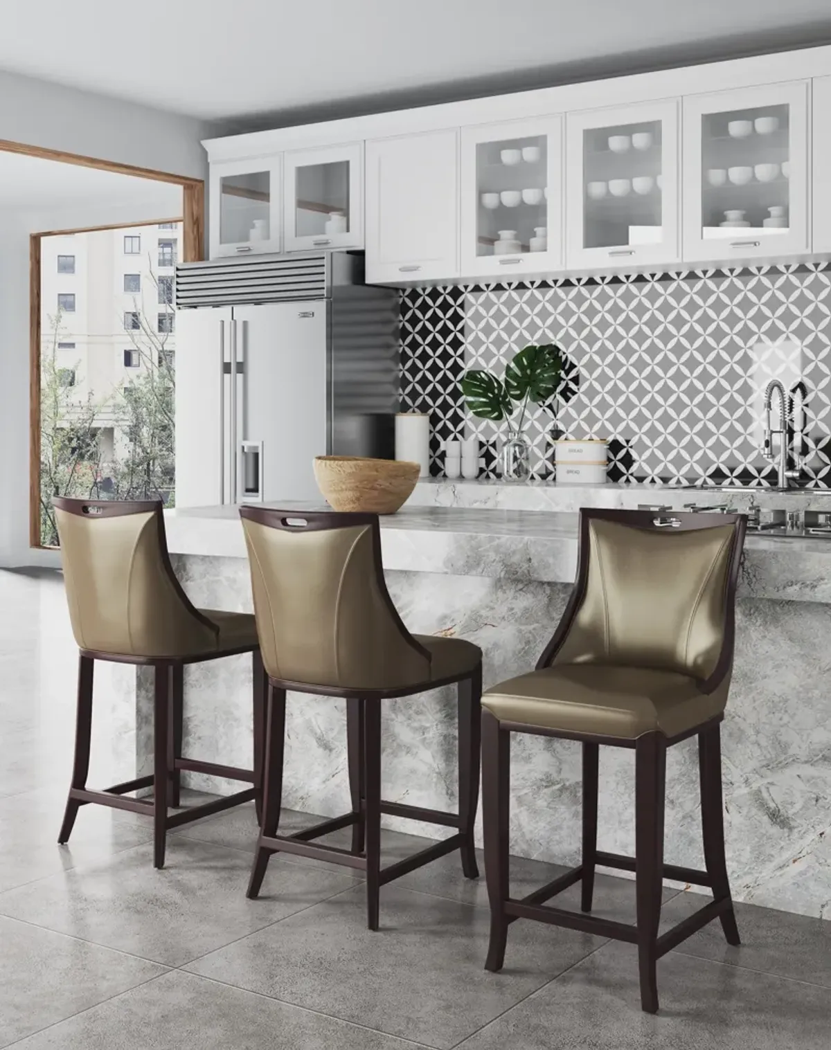 Emperor Bronze Bar Stools (Set of 2)