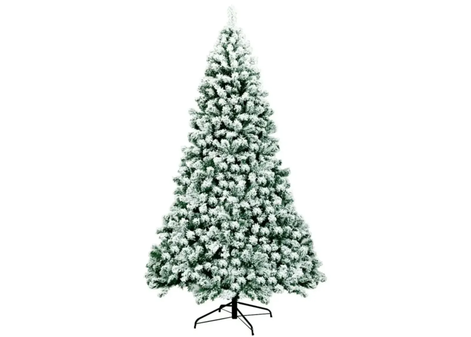 7.5 Feet Pre-Lit Premium Snow Flocked Hinged Artificial Christmas Tree with 550 Lights