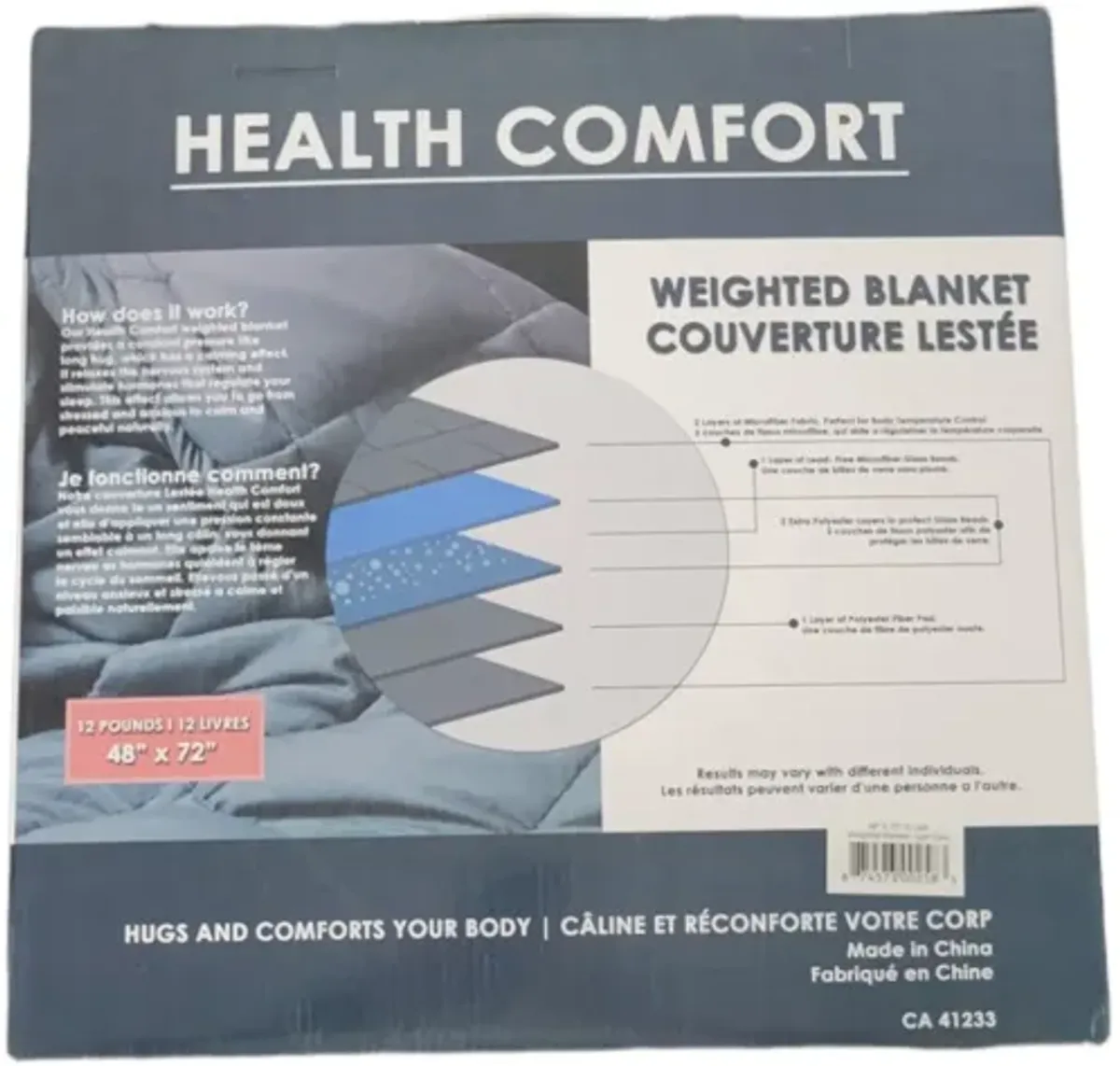 Cotton House - 12 Pound Weighted Blanket, 48" x 72"