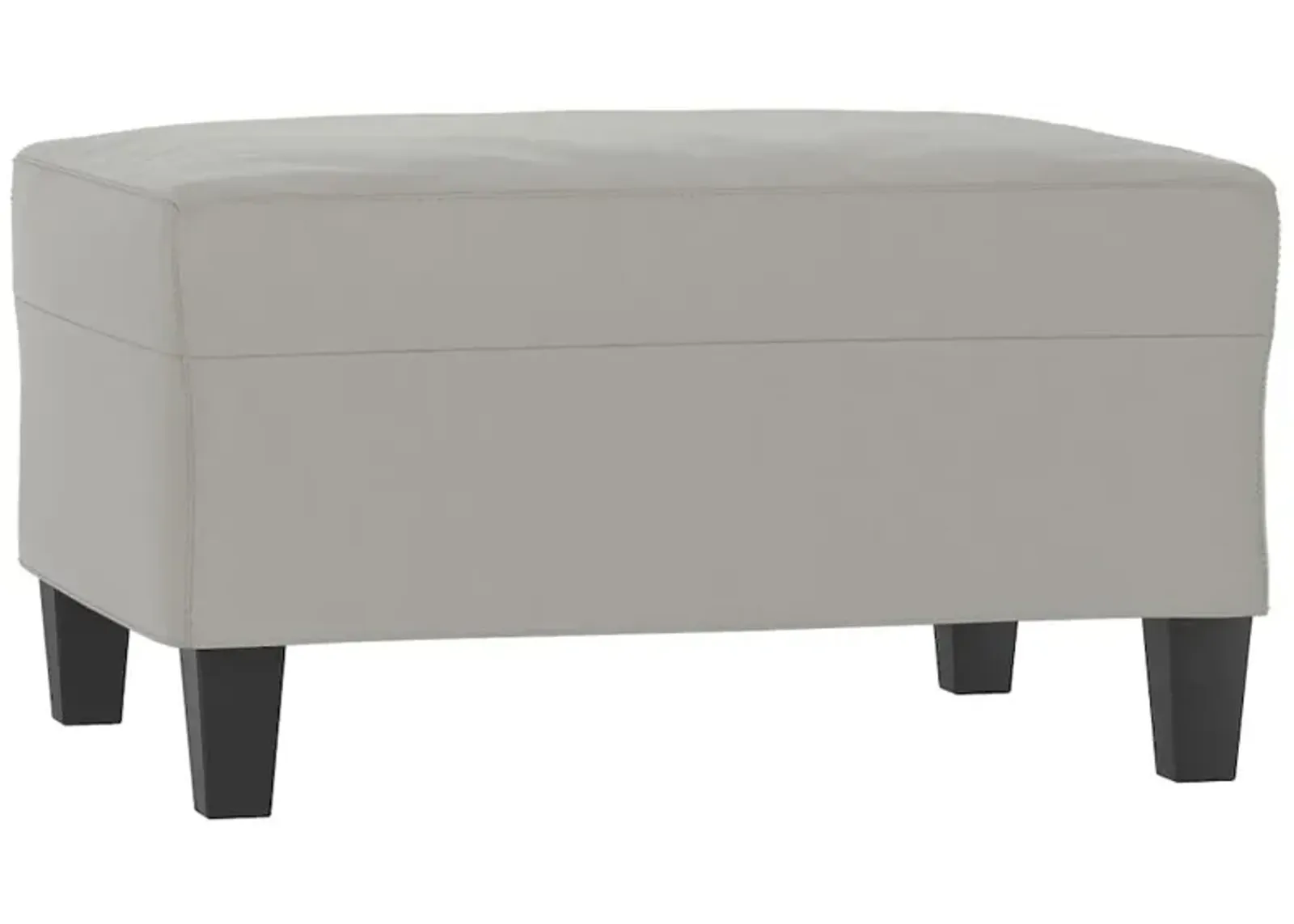 Footstool Light Gray 27.6"x21.7"x16.1" Microfiber Fabric