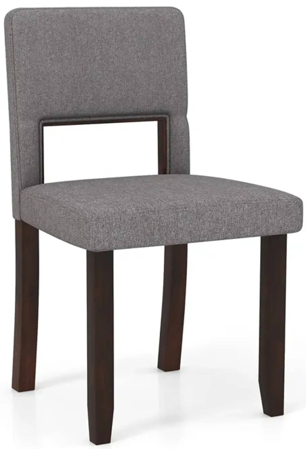 Set of 2 Wooden Dining Chair with Acacia Wood Frame Padded Seat and Back