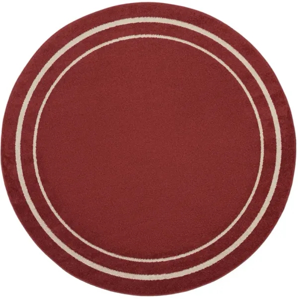 Nourison Essentials NRE02 Brick/Ivory 8' x Round Rug