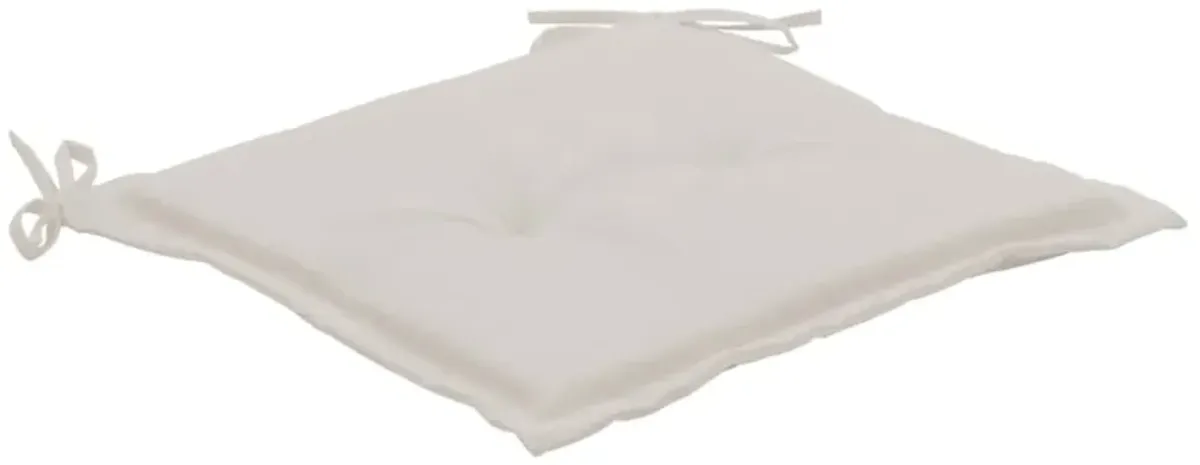 vidaXL Garden Chair Cushions 2 pcs Cream 19.7"x19.7"x1.2"