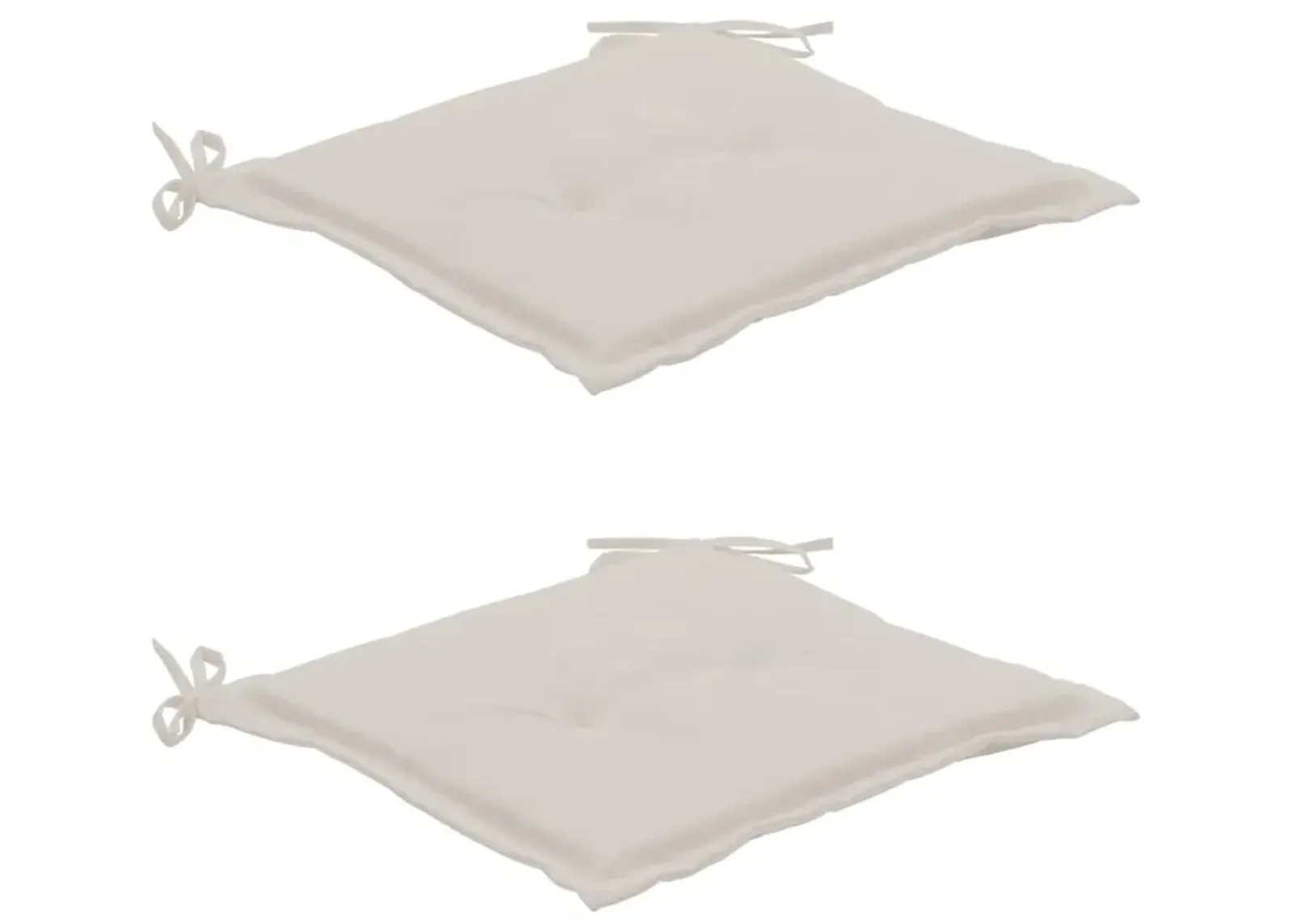 vidaXL Garden Chair Cushions 2 pcs Cream 19.7"x19.7"x1.2"