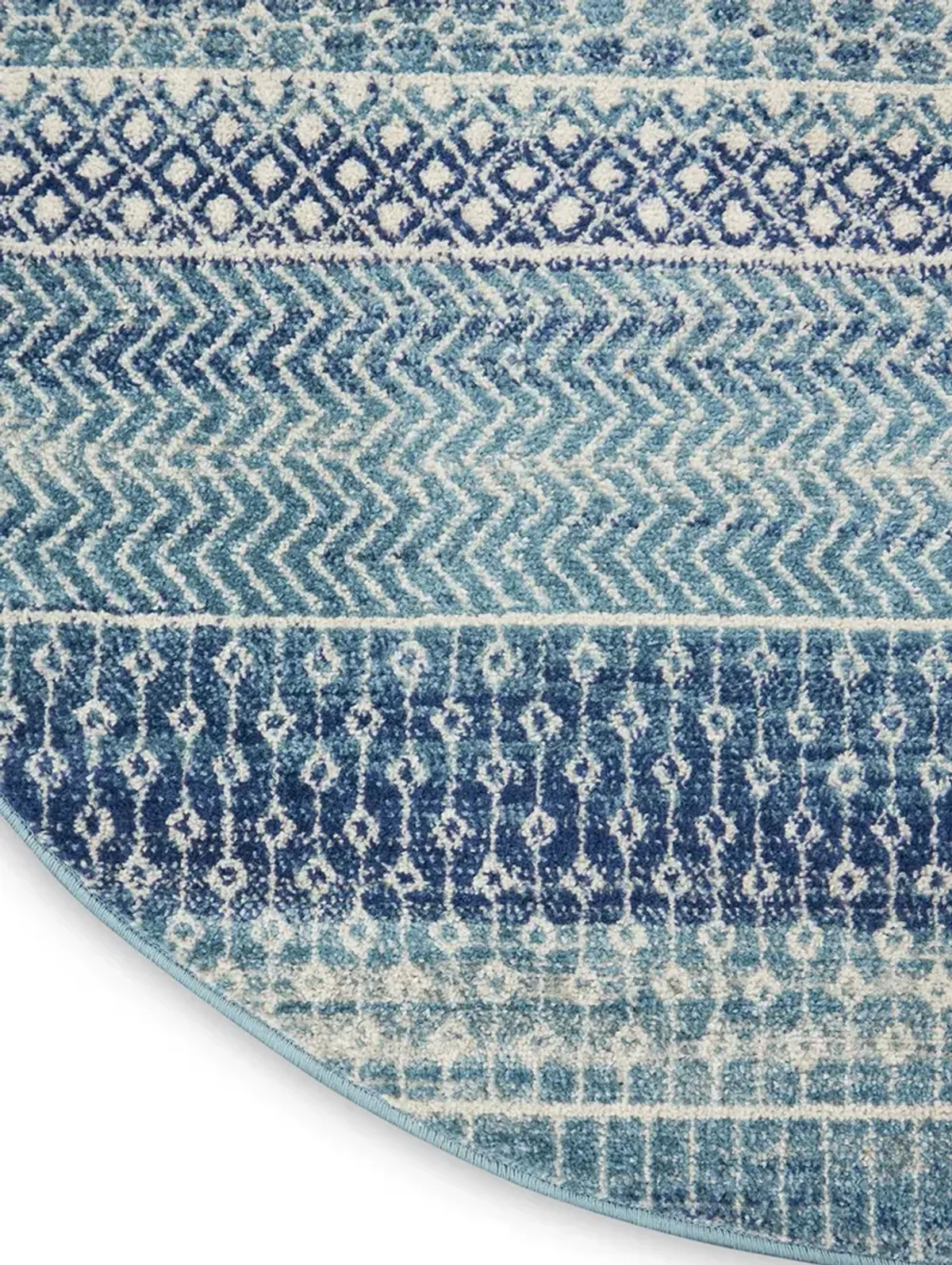 Passion PSN26 Navy/Blue 4' x Round Rug