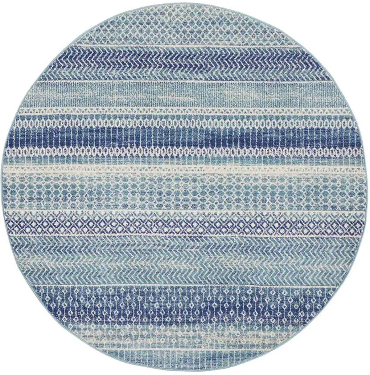 Passion PSN26 Navy/Blue 4' x Round Rug