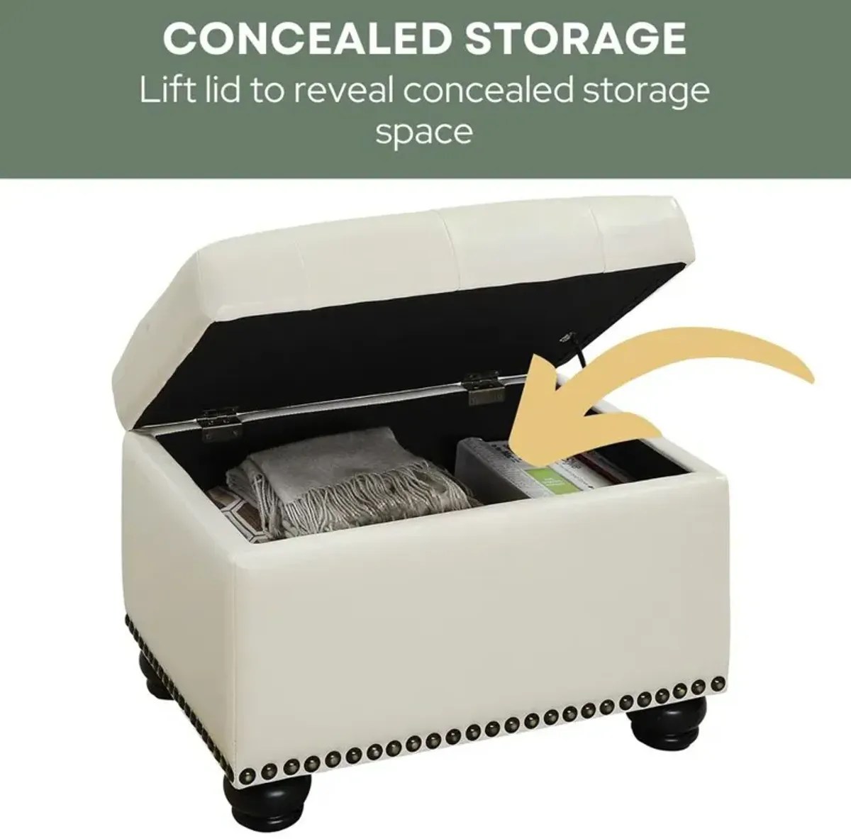 Convience Concept, Inc. 5th Avenue Storage Ottoman