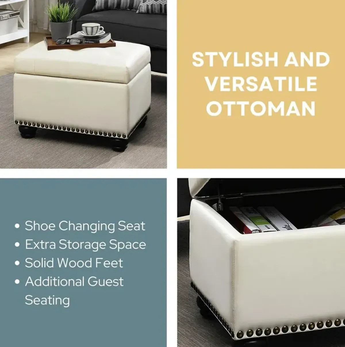 Convience Concept, Inc. 5th Avenue Storage Ottoman