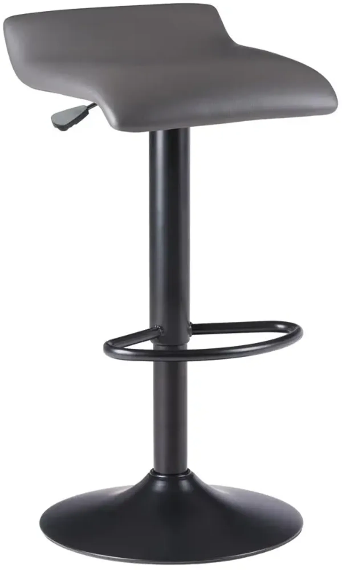 Tarah Adjustable Swivel Stools, 2-Pc Set, Black & Slate Gray
