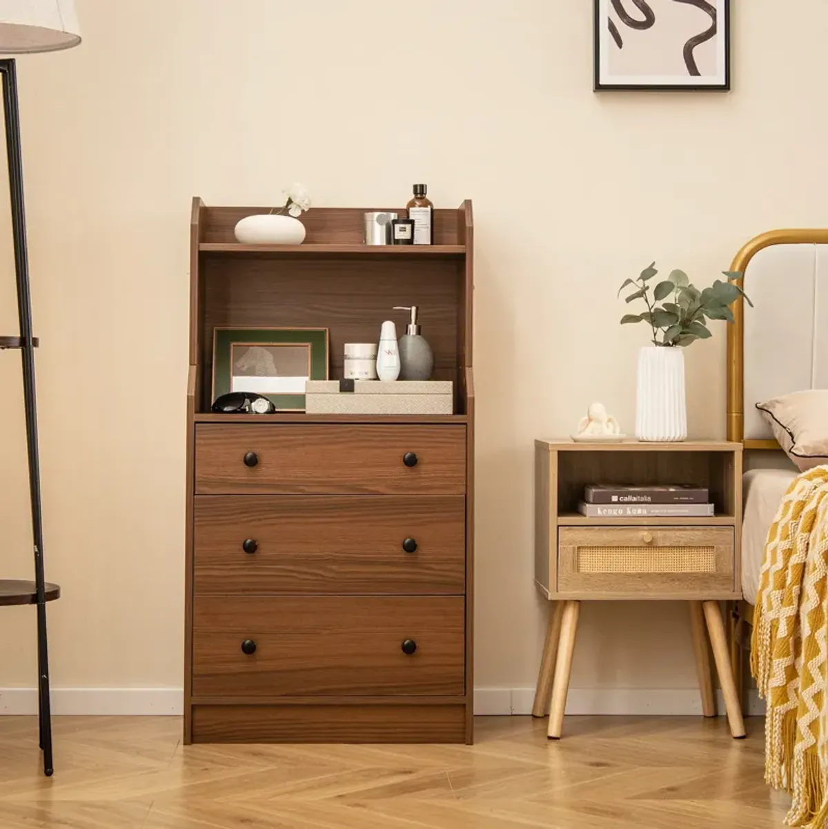 Modern Storage Dresser with Anti-toppling Device