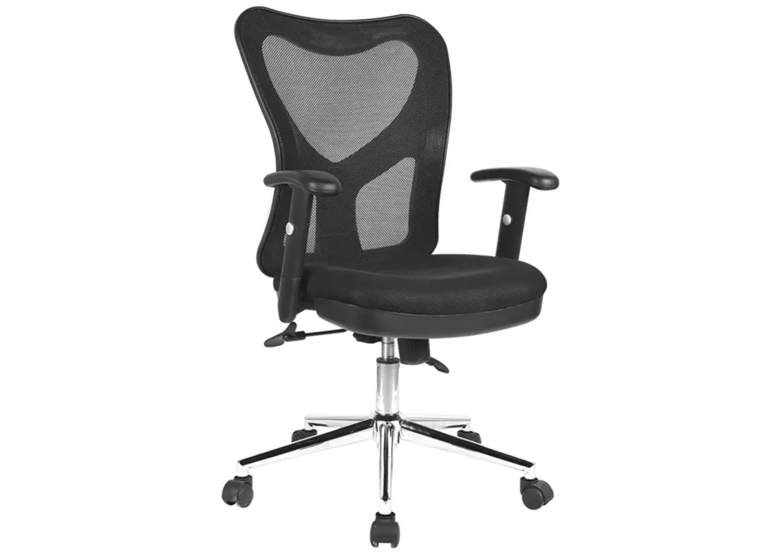 High Back Mesh Office Chair With Chrome Base, Black