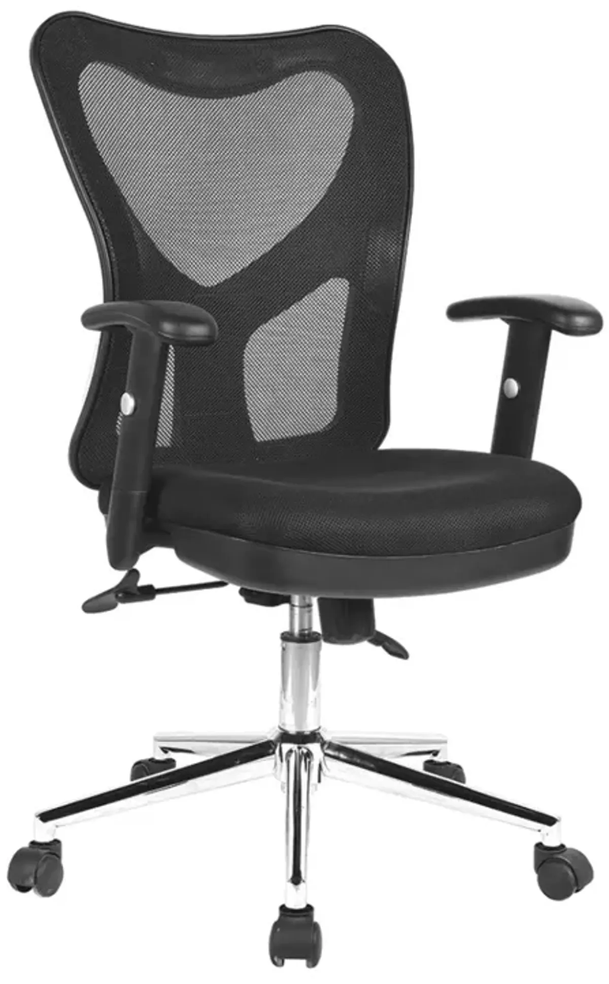 High Back Mesh Office Chair With Chrome Base, Black