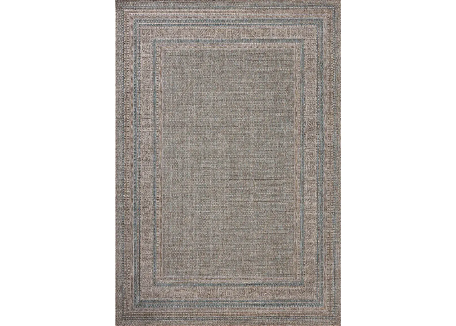 Topanga Natural/Teal 6'7" x 9'4" Area Rug by Amber Lewis x Loloi