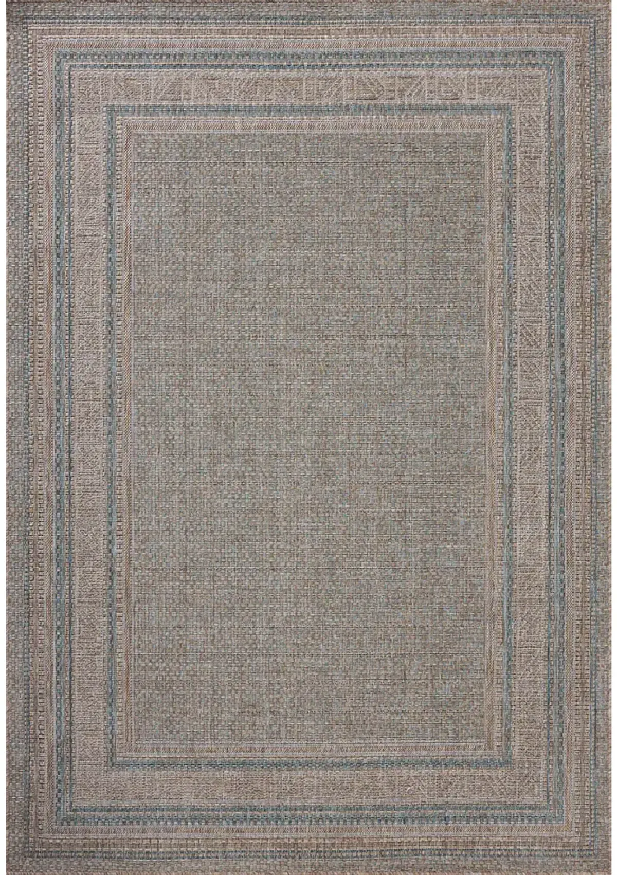 Topanga Natural/Teal 6'7" x 9'4" Area Rug by Amber Lewis x Loloi