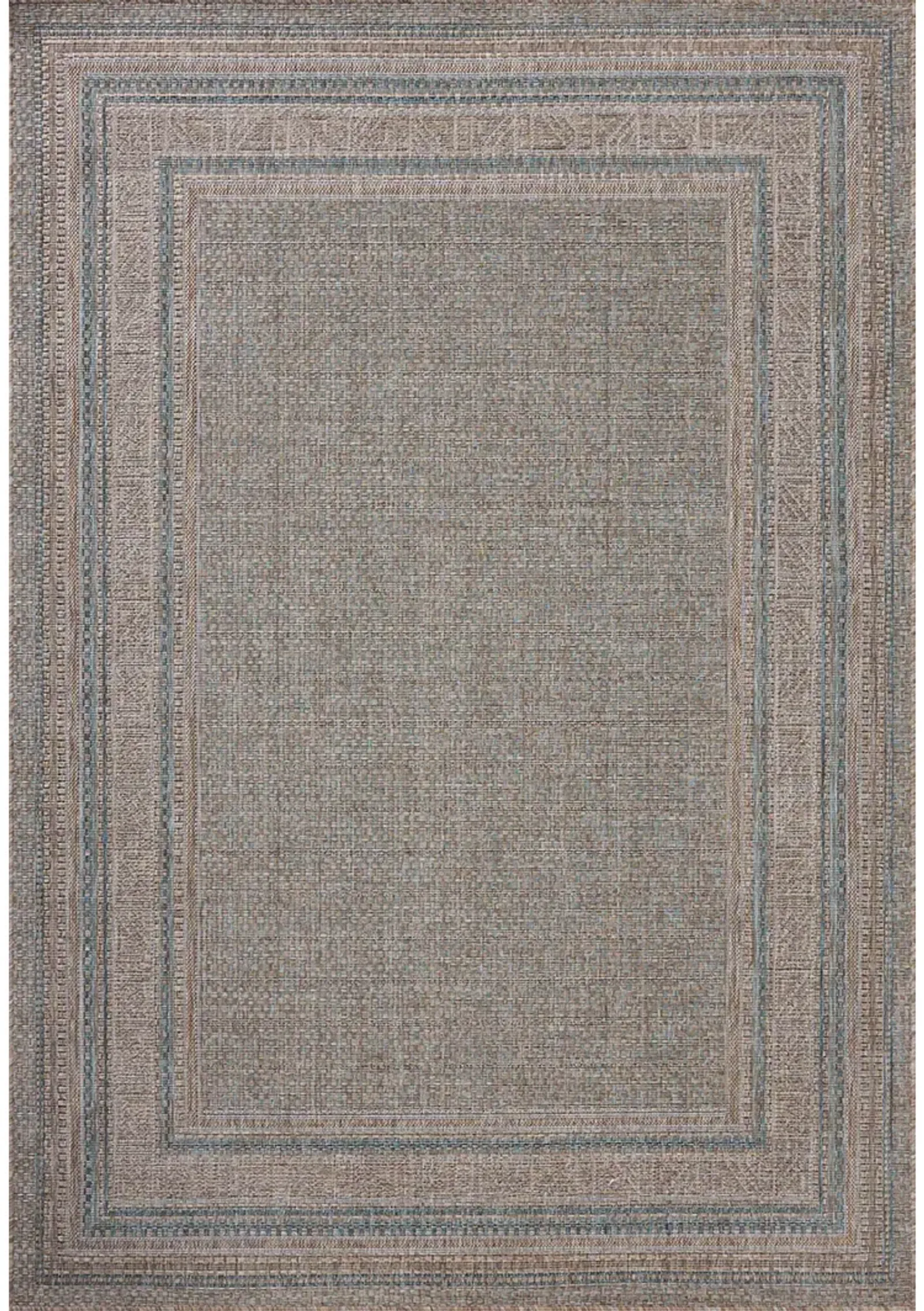 Topanga Natural/Teal 6'7" x 9'4" Area Rug by Amber Lewis x Loloi