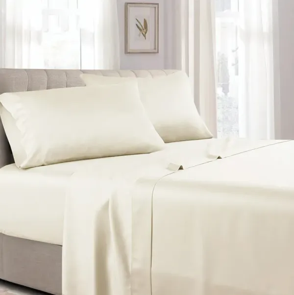 Egyptian Linens - Low Profile (7-10 inches) Soft Cotton Sateen Sheet Set - Made in USA
